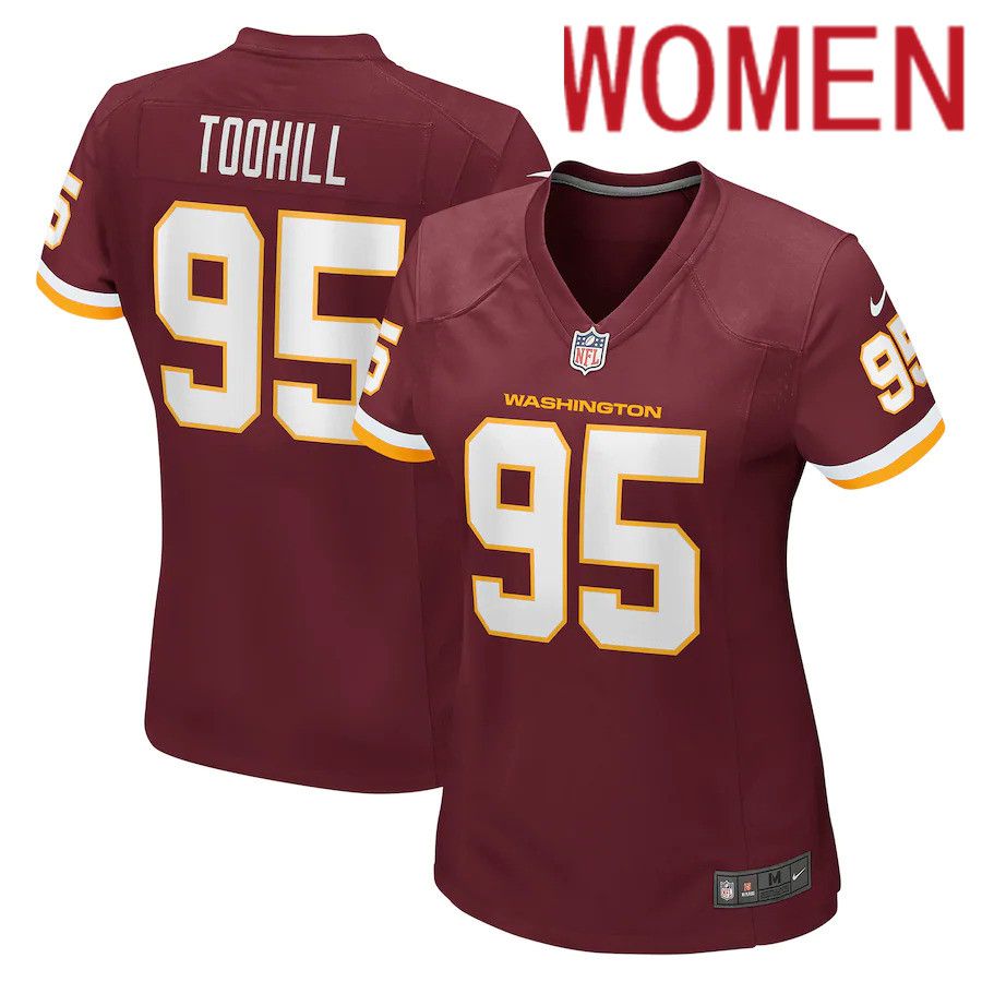 Women Washington Redskins #95 Casey Toohill Nike Burgundy Game NFL Jersey